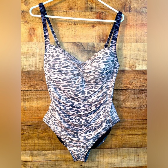 Niptuck Swim Animal Print Slimming One Piece bathing suit - Picture 2 of 6